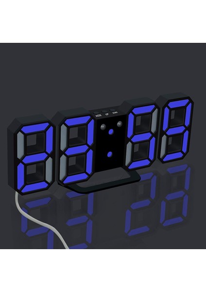 Elektronik LED Dijital Çalar Saat [yükseltme Sürümü], Saat LED Parlaklığını Geceleri Otomatik Olarak Ayarlayabilir (Siyah / Mavi) (Yurt Dışından)