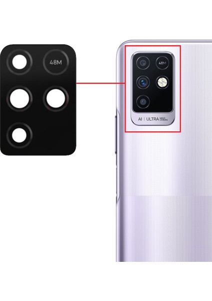 Infinix Note 10 Uyumlu Kamera Lensi Camı X693