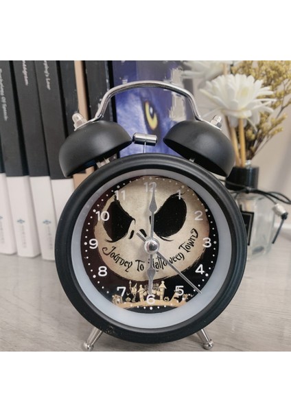 Yatak Odası Çalar Saat, Noel Arifesi Karikatür Çalar Saat, Öğrenci Ev Dekorasyonu Masaüstü Saati (Yurt Dışından)
