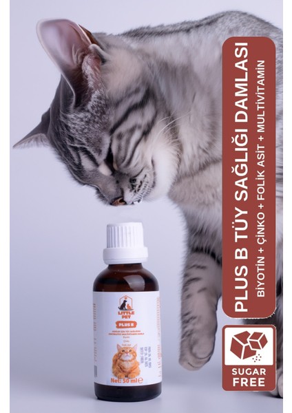 Lıttle Pet Plus B For Cats 50 ml Kediler Için Tüy Sağlığı Damlası