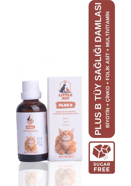 Lıttle Pet Plus B For Cats 50 ml Kediler Için Tüy Sağlığı Damlası