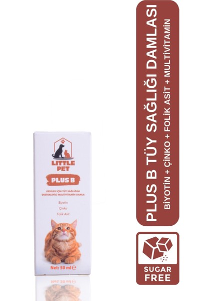 Lıttle Pet Plus B For Cats 50 ml Kediler Için Tüy Sağlığı Damlası