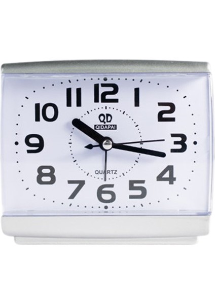 4 Inç Dijital Kare Küçük Alarm Saati, Sessiz ve Geniş Kapsamlı Küçük Alarm Saati, Beyaz (Yurt Dışından)