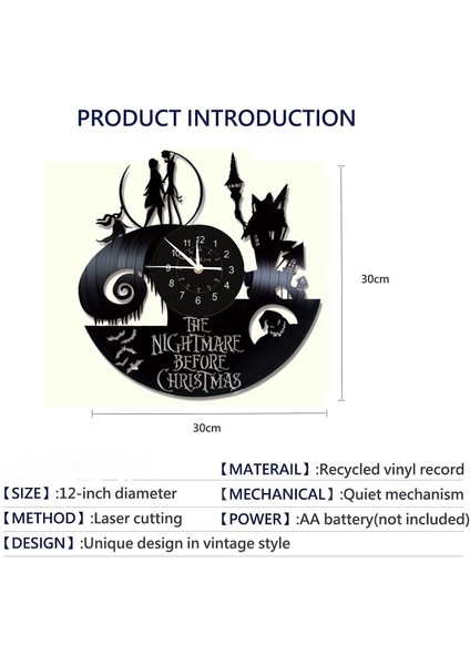 Vinil Duvar Saati Duvar Saati Çocuk Odası Hediye Fikir Karakterler Kreş Sanat Dekor 12” Lp Kayıt Saati (Yurt Dışından) fiyatları