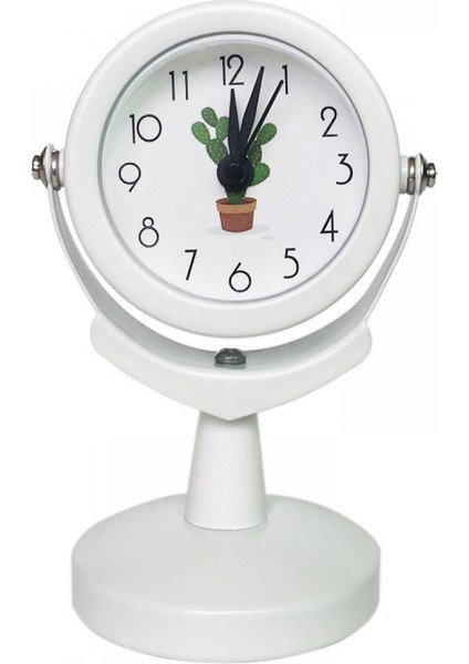 Radyo Alarmlı Rf Saat Analog Alarm Masası Ölçeksiz Çalar Saat - Beyaz, 6 x 9,5 cm (Yurt Dışından)