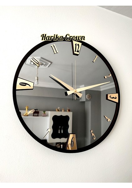 Gerçek Aynalı Dekoratif Duvar Saati (40- 50 Cm)