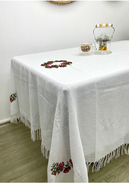 Kanaviçe Dertsiz Dikdörtgen Masa Örtüsü