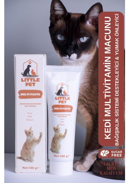 Little Pet Multi Paste 100 gr Kedilerde  Tüy Yumak Önleyici Multivitamin Macunu