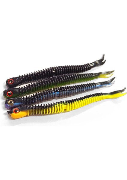 Profısher 4 Adet Silikon Sahte Jiket Için Kurtcuk Yem 7 cm 2,2 gr