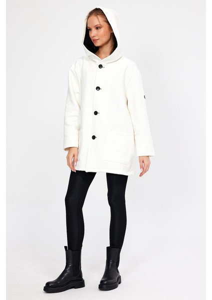 Alexandergardı Kapüşonlu Içi Şardonlu Oversize Hırka (E23-607 03)