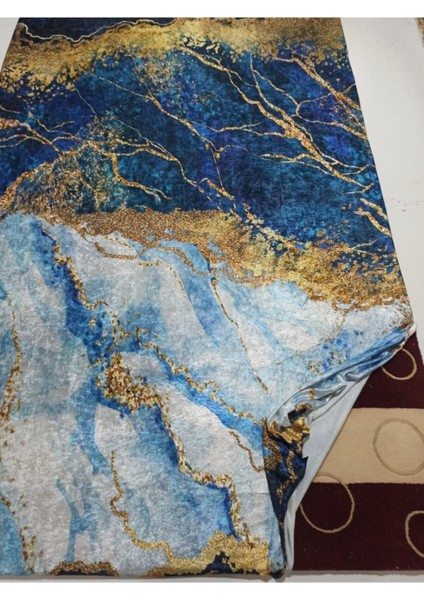 Ipek Kadife Kumaştan Lastikli Halı Örtüsü