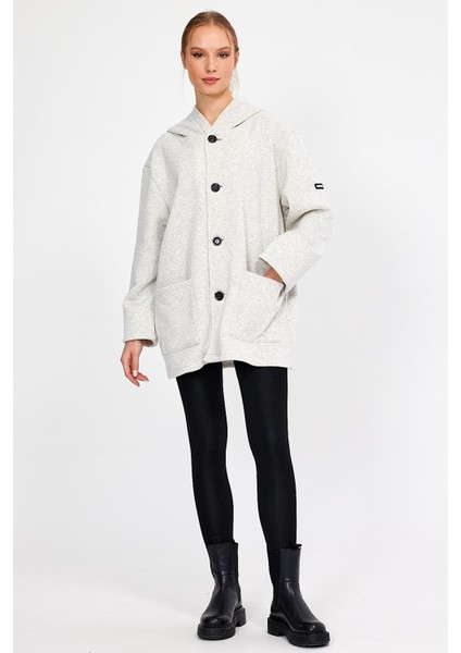 Alexandergardı Kapüşonlu Içi Şardonlu Oversize Hırka (E23-607 03)