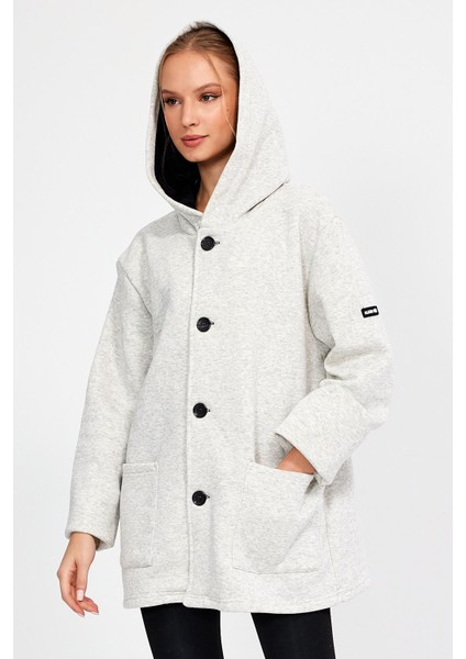 Alexandergardı Kapüşonlu Içi Şardonlu Oversize Hırka (E23-607 03)