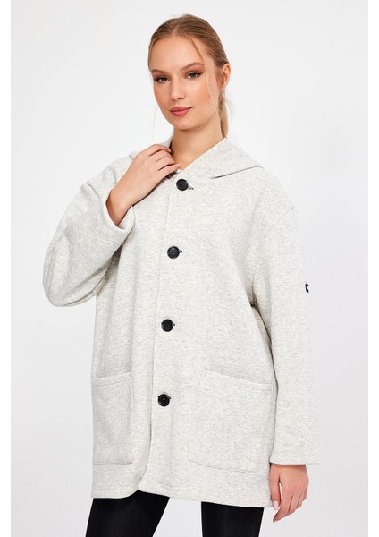 Alexandergardı Kapüşonlu Içi Şardonlu Oversize Hırka (E23-607 03)