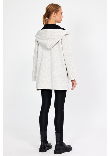 Alexandergardı Kapüşonlu Içi Şardonlu Oversize Hırka (E23-607 03)