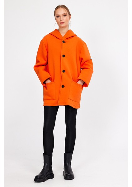 Alexandergardı Kapüşonlu Içi Şardonlu Oversize Hırka (E23-607 03)