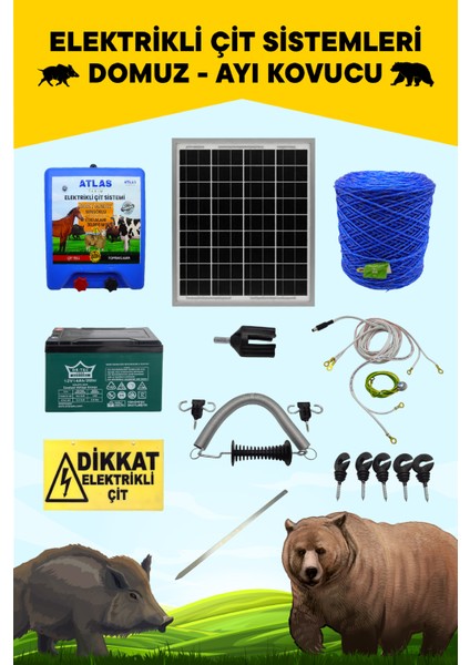 Elektrikli Çit 5 Yıl Garanti 2000MT Set Ömürlük Ürün No4