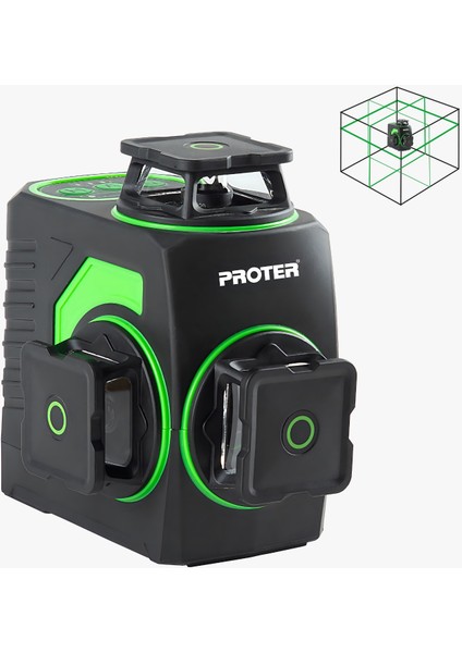 Pl 360 Ls 3X360° Çift Akülü Yeşil Lazer Hizalama