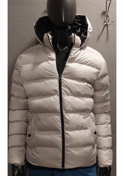 Erkek Kapüşonlu Şişme Mont