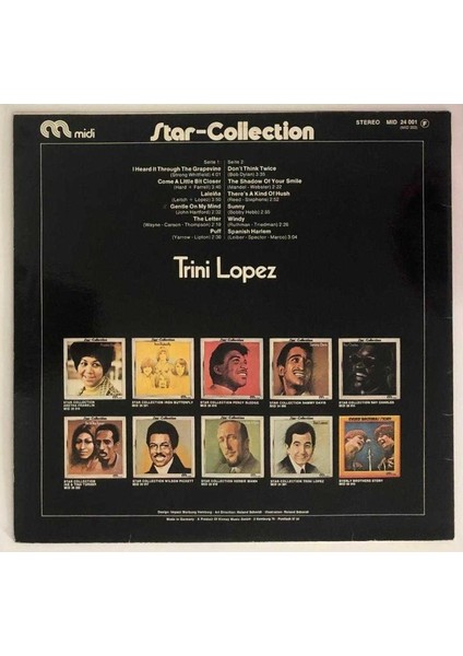 Trini Lopez Trini Lopez Lp Plak (Orjinal 1972 Alman Baskı)