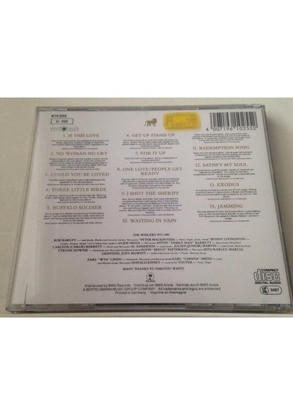 Bob Marley And The Wailers Legend (The Best Of Bob Marley And The Wailers) CD