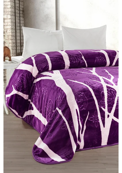 Evlen Home Collection 4 kg Battaniye Supersoft Embos Kalın Yumuşak Peluş Çift Kişilik Yumoş Kabartma 220X240 cm Devin