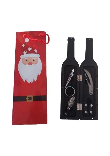 Yılbaşı Çantasında Şişe Tirbuşon Seti