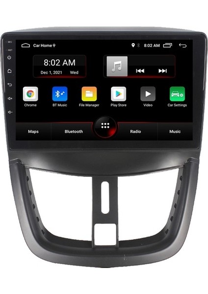 Peugeot 207 (2006-2010) Android 12 Carplay Navigasyon Multimedya - 2gb Ram 16GB HDD