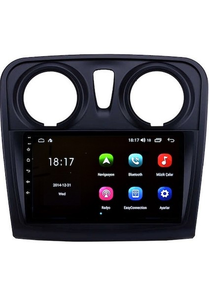 Dacia Lodgy (2014-2018) Android 12 Carplay Navigasyon Multimedya - 2gb Ram 32GB HDD