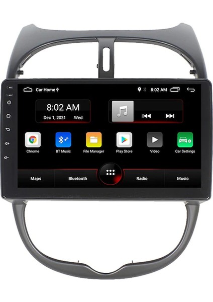 Peugeot 206 (2002-2010) Android 12 Carplay Navigasyon Multimedya - 2gb Ram 16GB HDD