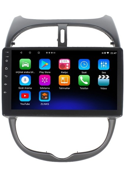 Peugeot 206 (2002-2010) Android 12 Carplay Navigasyon Multimedya - 2gb Ram 32GB HDD modelleri