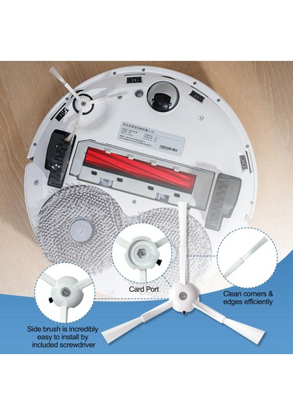 17 Adet Aksesuarları Kiti Q/P10 A7400RR Robotlu Süpürge Ana Yan Fırçalar Toz Torbaları Paspas Pedi (Yurt Dışından)