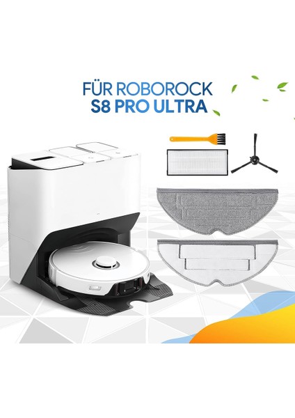 S8 Pro Ultra S8 S8 + Aksesuarları Yan Fırça Paspas Bezi Filtre Robotlu Süpürge Yedek Parçaları (Yurt Dışından) fiyatları