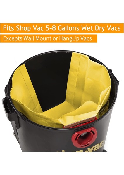 5-8 Galonluk Mağaza Elektrikli Süpürgeleri Için 5 Paket Vakumlu Toz Filtre Torbası, 90661 906-61 9066100 90671 9067100, Vb (Yurt Dışından) fırsatları