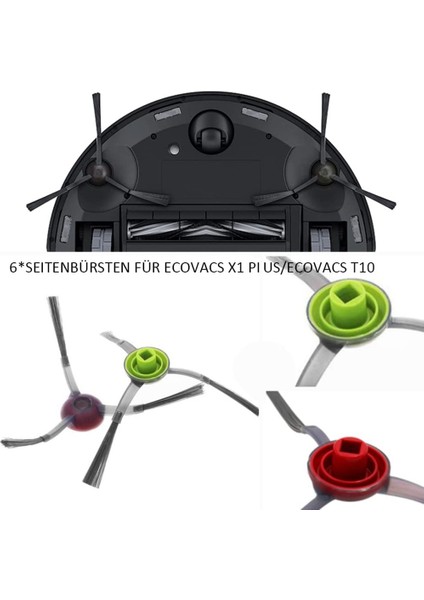 Deebot X1PLUS/ Deebot T10 Plus Emme Istasyonu, Ana Fırça, Filtreler, Yan Fırça Için Aksesuar Kiti (Yurt Dışından)