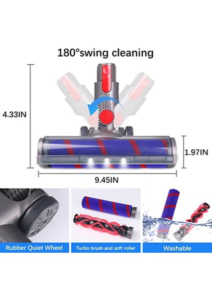 Vakum V7 V10 V11 V15 Modelleri Için Uygun Temizleyici Kafa Yedek Parça Temizleyici Elektrikli Kafa (Yurt Dışından) indirimleri