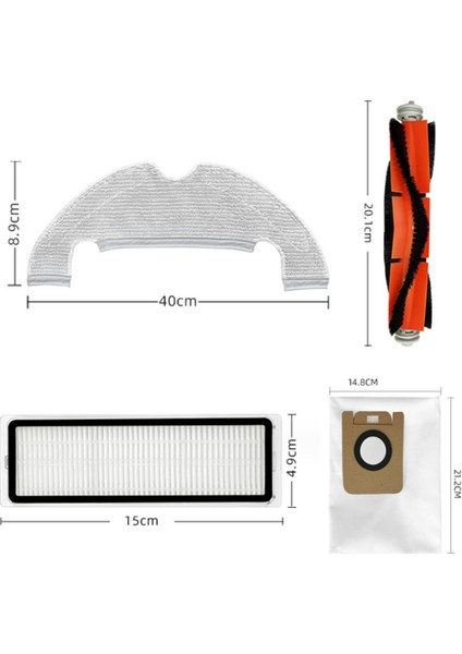 14 Adet Bot D10 Artı RLS3D/Z10 PRO/L10 Artı Robotlu Süpürge Aksesuarı Ana Yan Fırça Filtresi Paspas Toz Torbası (Yurt Dışından)