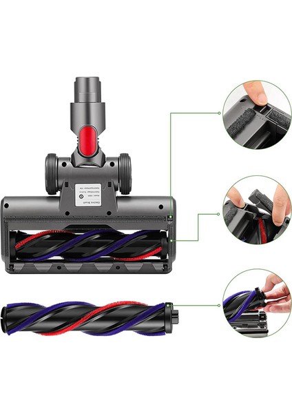 V7 V10 V11 V15 Için Doğrudan Tahrikli Elektrikli Fırça Elektrikli Fırça Aksesuarları Elektrikli Süpürge Zemin Memesi (Yurt Dışından)