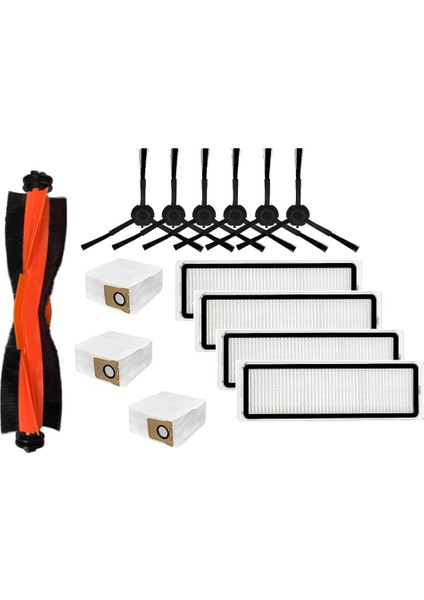 14 Adet X20 PRO/X20 Robotlu Süpürge Aksesuarları Ana Yan Fırça Toz Torbası Yedek Parçalar (Yurt Dışından)