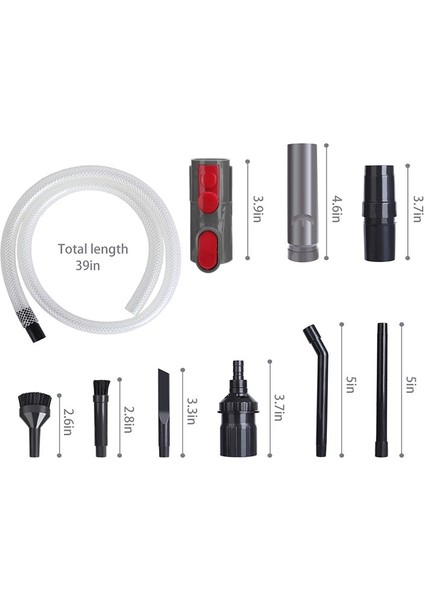 V7 V10 V11 Elektrikli Süpürge Yedek Düz Emme Borusu Adaptör Kafası Çatlak Aracı Otomobil Araç Temizleme Kiti (Yurt Dışından)