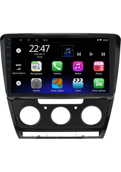 Skoda Octavia (2007-2014) Android 12 Carplay Navigasyon Multimedya - 2gb Ram 32GB HDD