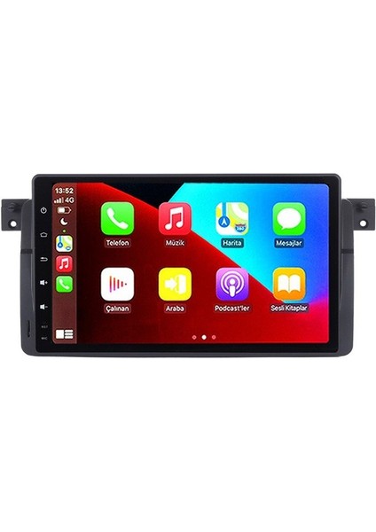 Bmw E46 (1998-2006) Android 12 Carplay Navigasyon Multimedya - 4gb Ram 64GB HDD