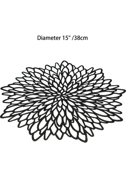 Stil Masa Dekorasyon Mat Hibiscus Çiçek Bronzlaştırıcı Pvc Servis Altlığı Siyah 6 Parça (Yurt Dışından) fırsatları