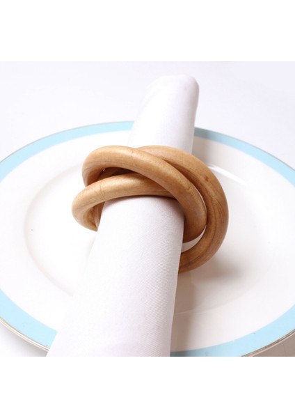 4 Adet Ahşap Peçete Halkaları, Makrome Peçete Tokaları Için Ahşap Daireler, Çiftlik Evi Için Peçete Halkası Sahipleri, Düğün, Masa Dekoru (Yurt Dışından)