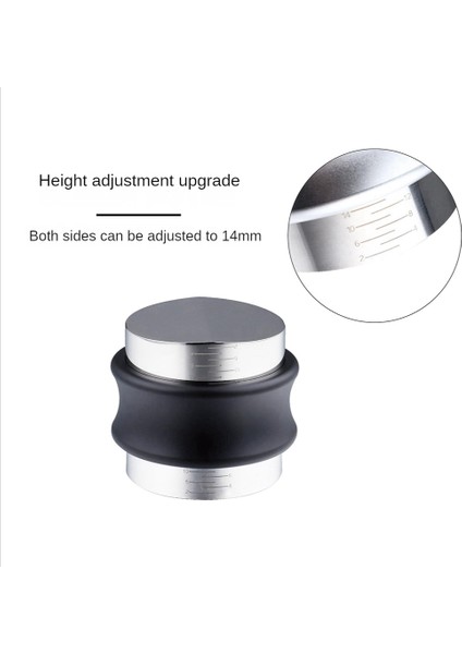 Kahve Dağıtıcı Sabotaj Çift Kafa Kahve Dengeleyici Ayarlanabilir Derinlik Espresso El Konik 54MM Portafilter (Yurt Dışından)