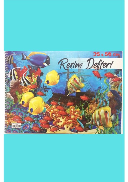 Büyük Boy Spiralli Resim Defteri, 35X49 Cm, Boyama Defteri, Çizim Defteri (Sipralli Defter)