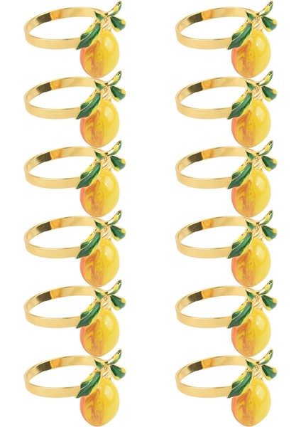 12 Parça Limon Peçete Halkaları Yaz Peçete Sahipleri Tropikal Meyve Peçete Toka Dekor Yaz Doğum Günü Düğün Parti Için (Yurt Dışından) fırsatları