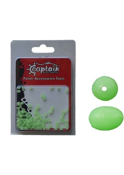 Glow 8mm Oval Çapari ve Takım Boncuğu 100'LÜ Paket