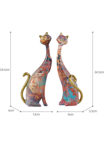 Masa Tv Dolabı Için Iskandinav Çift Kedi Heykelcik Hayvan Heykeli Koleksiyonları (Yurt Dışından) fırsatları