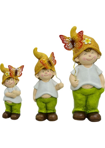Festivaller Parklar Boys Için 3 Şekil Heykeller Koleksiyonu Gnome Heykelleri (Yurt Dışından)